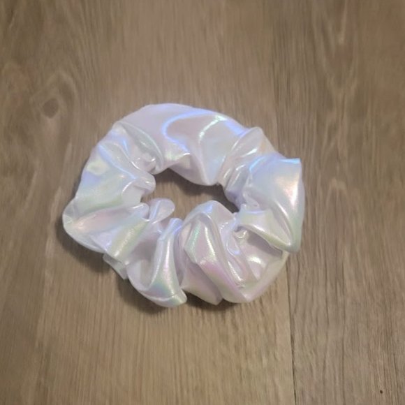 iHeartRaves Accessories - White Iridescent Stash Scrunchie